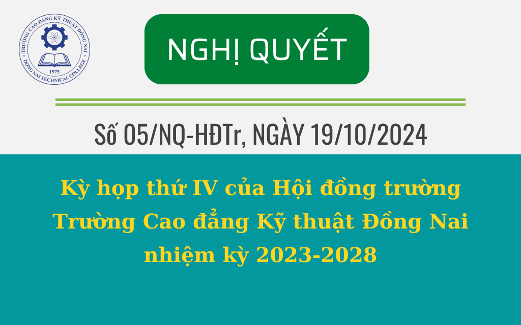 Nghị quyết - Kỳ họp thứ V của Hội đồng trường